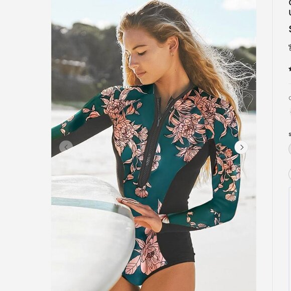 Long sleeve swimming suite Half Zip UPF50+, Size XL - Picture 1 of 10